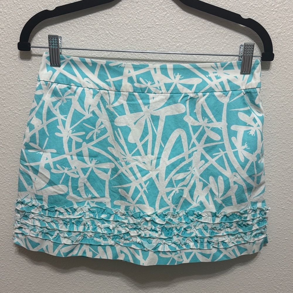 Lilly Pulitzer Turquoise and White Skort